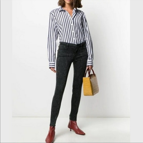 FRAME - Le Skinny Jeans De Jeanne Tonal Python Size 28 NEW - Picture 11 of 11